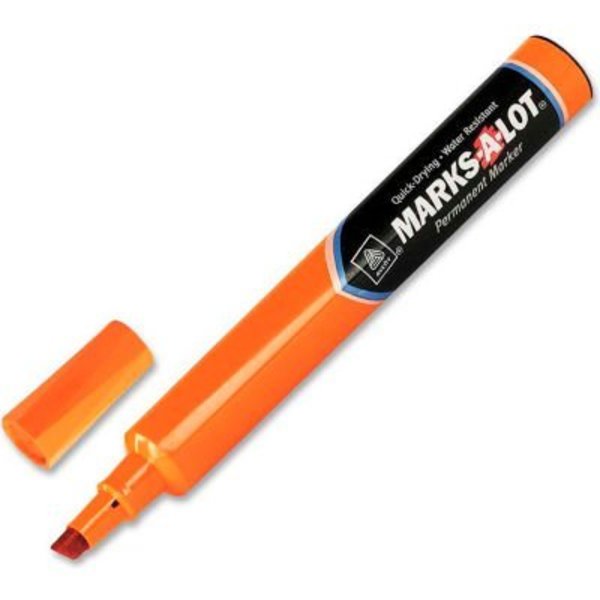 Avery Dennison Marks-A-Lot Large Chisel Tip Permanent Marker, Orange Ink 8883